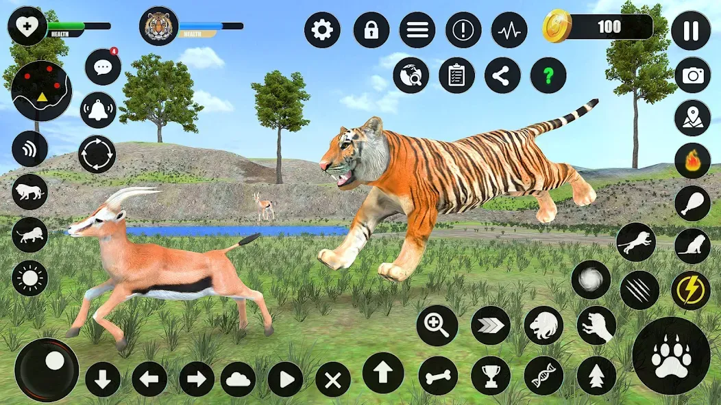 Tiger Simulator Animal Games [MOD: безлимитные монеты и энергия] Screenshot 3