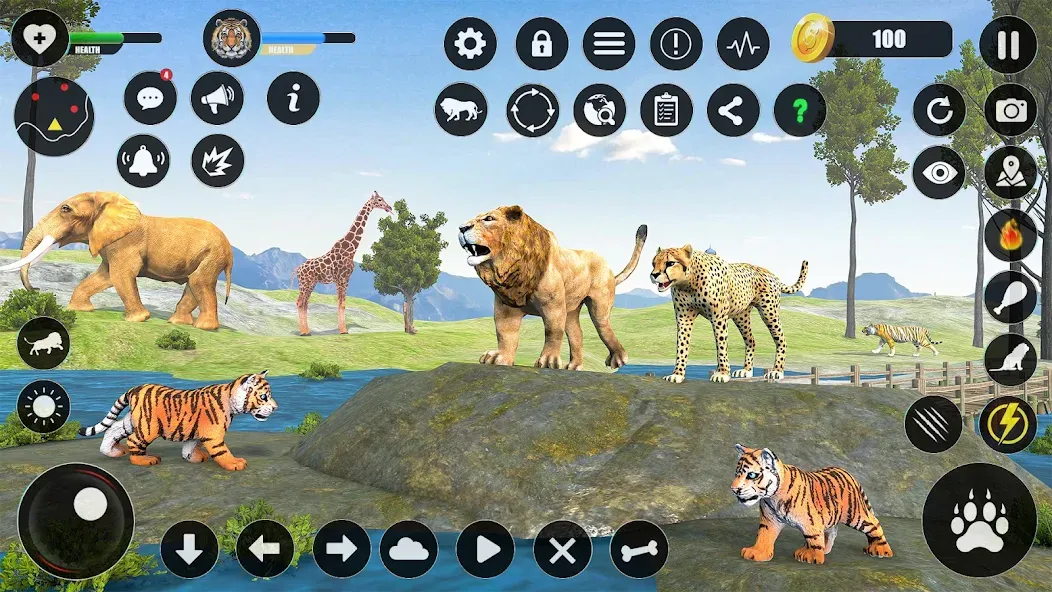 Tiger Simulator Animal Games [MOD: безлимитные монеты и энергия] Screenshot 5