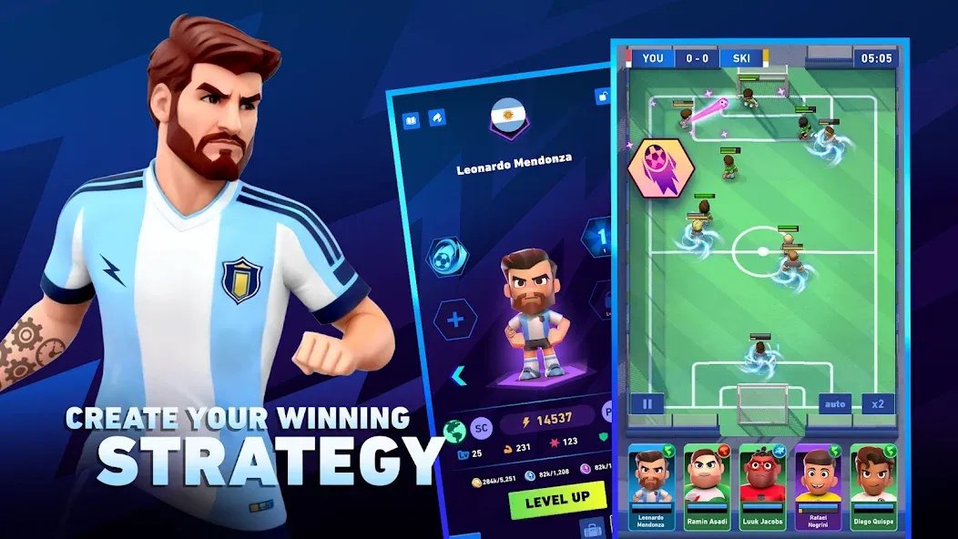 AFK Football: RPG Soccer Games [MOD: безлимитные деньги и энергия] Screenshot 5