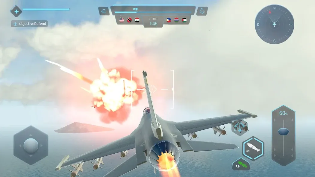Sky Warriors: Airplane Games [MOD: безлимитные деньги и улучшенное оружие] Screenshot 5
