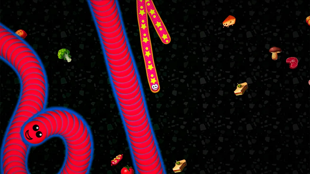 Worms Zone .io - Hungry Snake [MOD: без рекламы и много монет] Screenshot 3