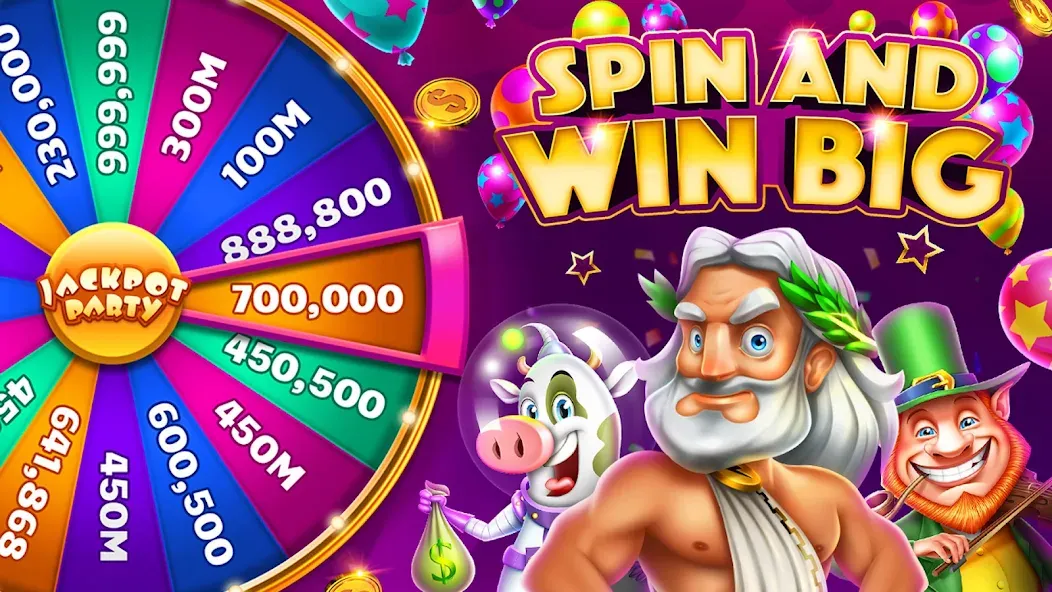 Jackpot Party Casino Slots [MOD: бесплатные спины и много монет] Screenshot 1