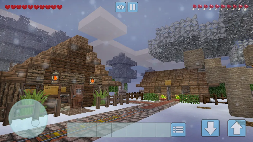 Winter Craft - Block Craft [MOD: зимнее выживание и бесконечные ресурсы] Screenshot 1