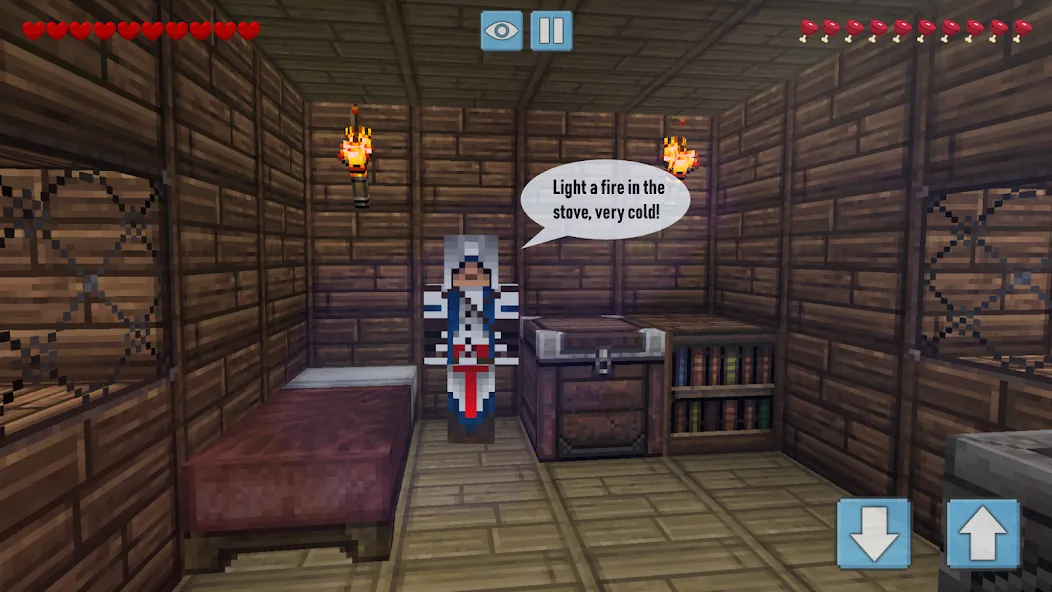 Winter Craft - Block Craft [MOD: зимнее выживание и бесконечные ресурсы] Screenshot 2