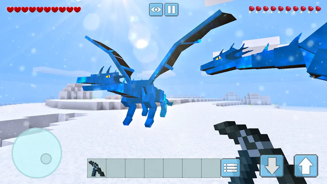 Winter Craft - Block Craft [MOD: зимнее выживание и бесконечные ресурсы] Screenshot 4