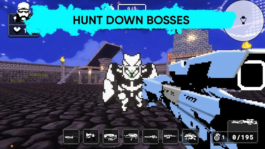 Doomsday pixel shooter 3d [MOD: безлимитные патроны и здоровье] Screenshot 2