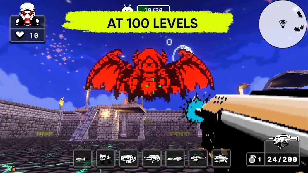 Doomsday pixel shooter 3d [MOD: безлимитные патроны и здоровье] Screenshot 3