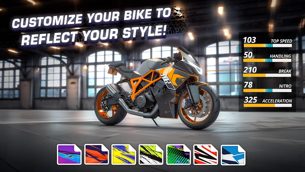 Motor Bike: Xtreme Races [MOD: безлимитные деньги и топливо] Screenshot 4