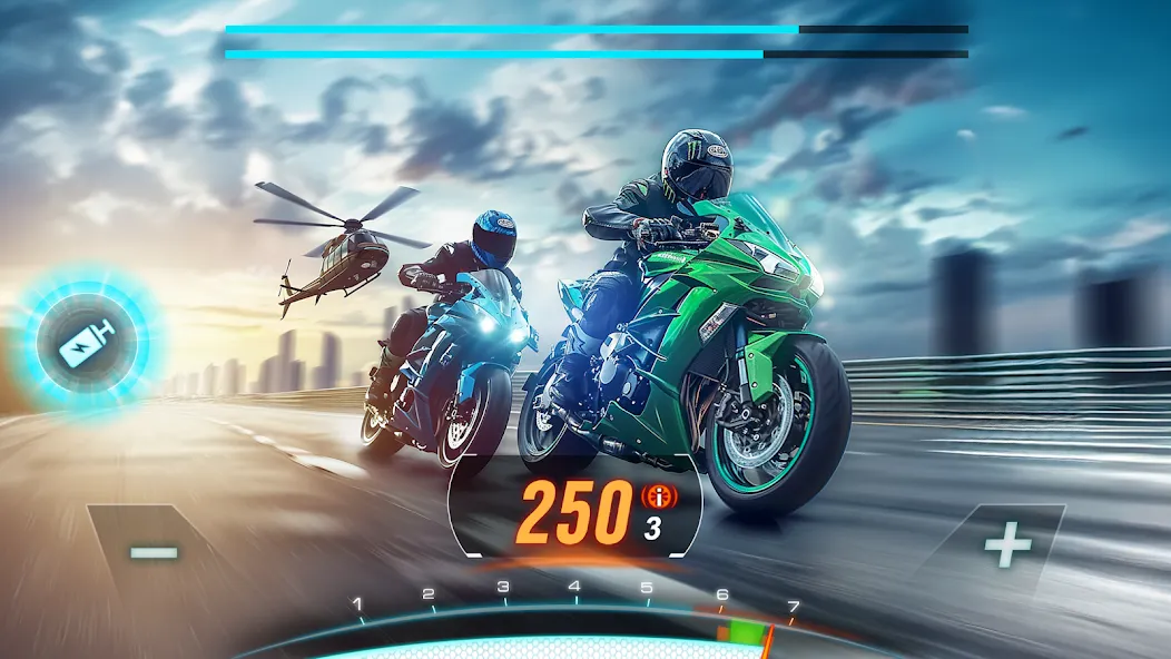 Motor Bike: Xtreme Races [MOD: безлимитные деньги и топливо] Screenshot 5