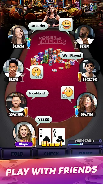 Mega Hit Poker: Texas Holdem [MOD: безлимитные фишки и все функции открыты] Screenshot 4
