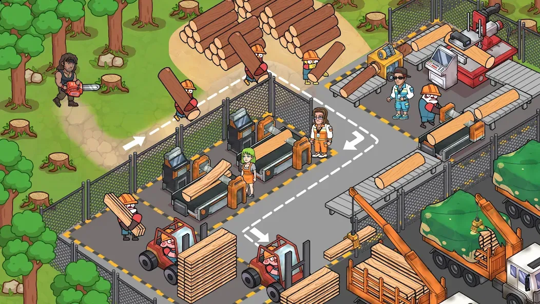 Lumber Out [MOD: безлимитные ресурсы и ускоренная рубка] Screenshot 1