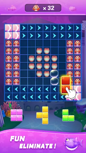 Block Ocean 1010 Puzzle Games [MOD: без рекламы и бесконечные подсказки] Screenshot 3