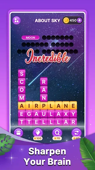 Word Search Block Puzzle Game [MOD: без рекламы и все уровни] Screenshot 3