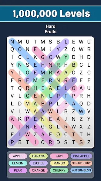 Word Search: Word Find [MOD: безлимитные подсказки и монеты] Screenshot 3