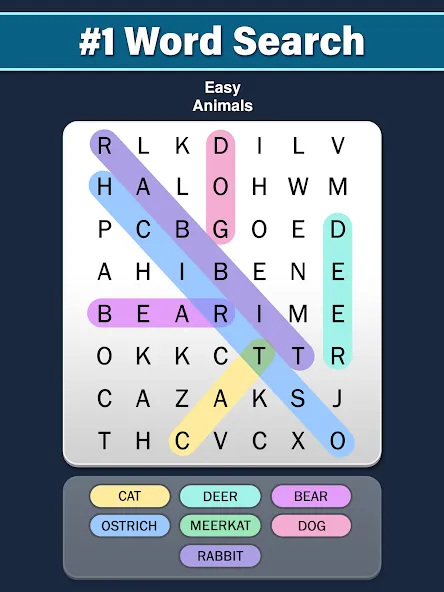 Word Search: Word Find [MOD: безлимитные подсказки и монеты] Screenshot 4