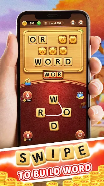 Word Connect [MOD: безлимитные подсказки и открыты все уровни] Screenshot 1