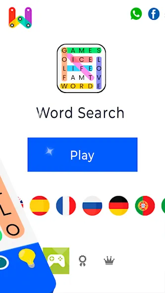 Word Search [MOD: безлимитные подсказки и открыты все уровни] Screenshot 4