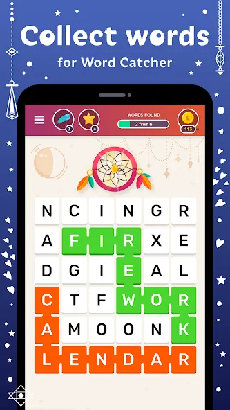 Word Catcher: Word Search [MOD: безлимитные подсказки и открыты уровни] Screenshot 4