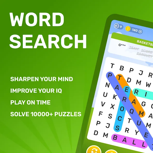 Word Search Puzzle Game [MOD: без рекламы и все уровни открыты] Screenshot 1
