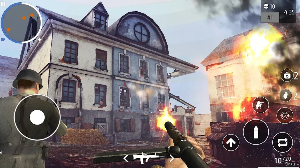 World War 2 Shooter offline [MOD: безлимитные патроны и здоровье] Screenshot 1