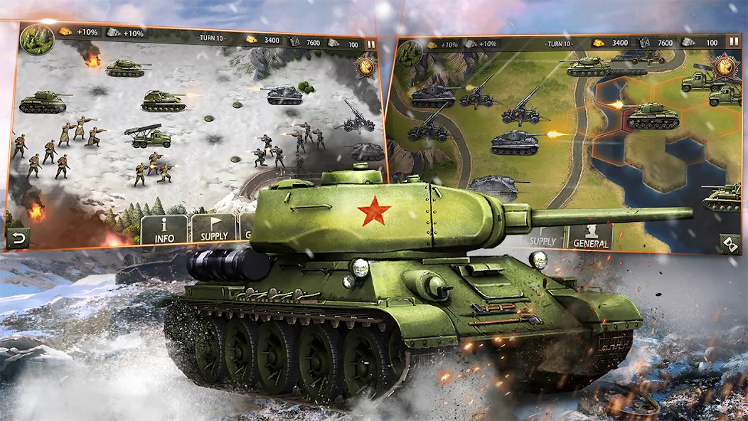 World War 2:WW2 Strategy Games [MOD: безлимитные ресурсы и открытые уровни] Screenshot 4
