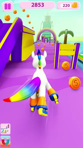 Unicorn Kingdom: Running Games [MOD: много монет и все уровни открыты] Screenshot 1