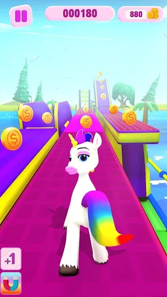 Unicorn Kingdom: Running Games [MOD: много монет и все уровни открыты] Screenshot 3