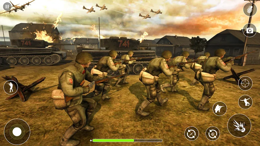 WW2 Survival Shooter :Gun fire [MOD: безлимитные патроны и здоровье] Screenshot 2
