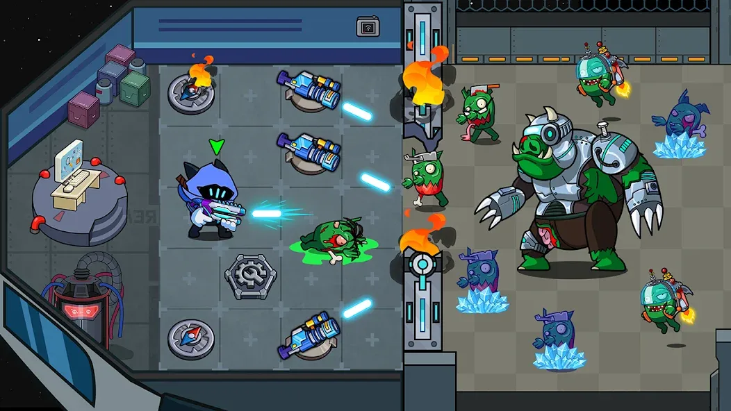 Space Survival: Zombie Attack [MOD: безлимитные ресурсы и усиленное оружие] Screenshot 4