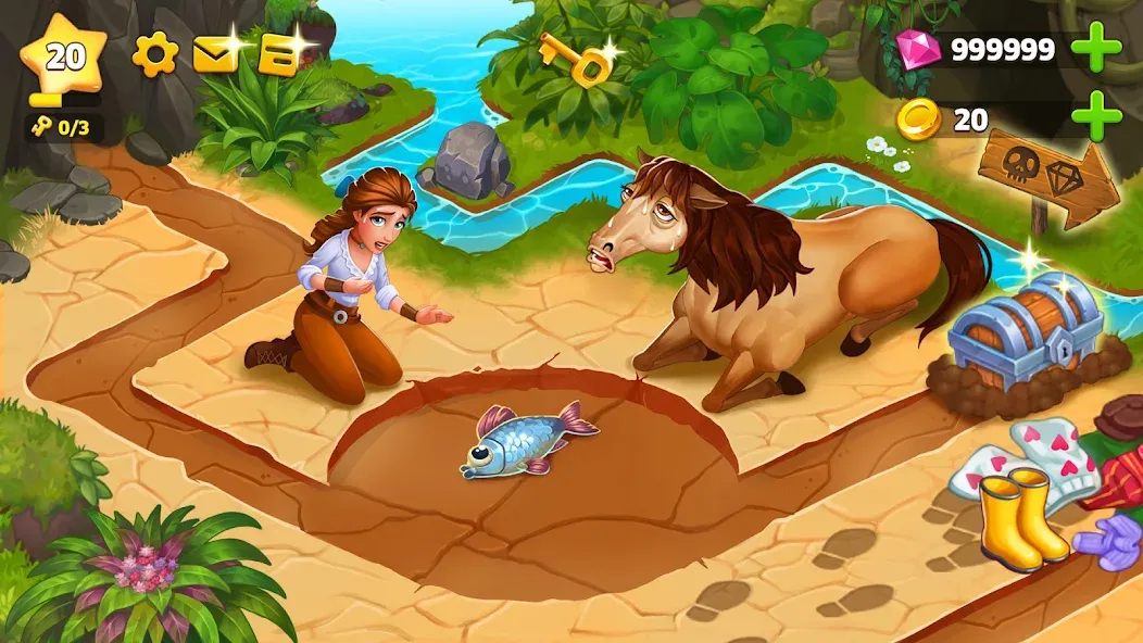 Island Hoppers: Jungle Farm [MOD: безлимитные ресурсы и ускоренное строительство] Screenshot 1