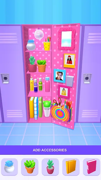 DIY Locker 3D [MOD: разблокированы все шкафчики и уровни] Screenshot 1