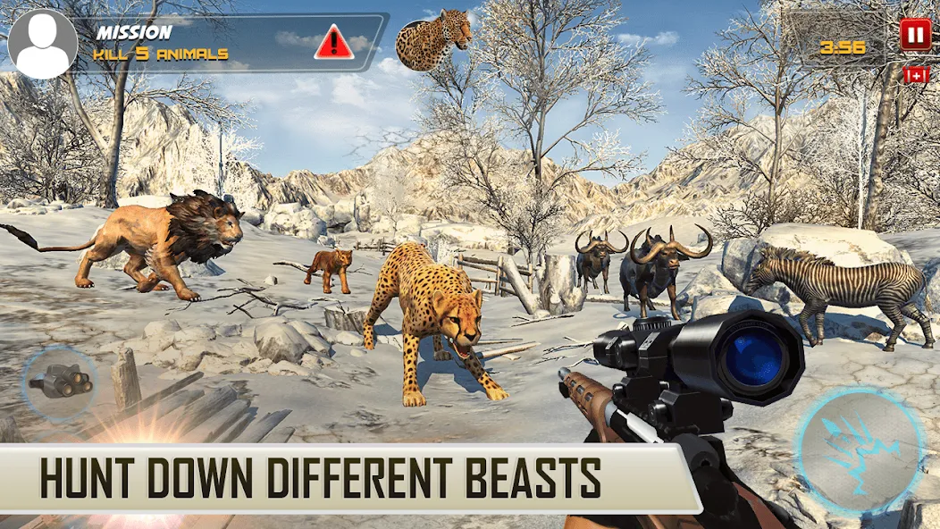 Dino Hunting Sniper Shooter 3D [MOD: безлимитные деньги и патроны] Screenshot 3
