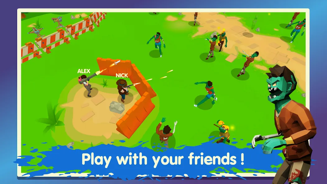 Two Guys &amp; Zombies 3D: Online [MOD: много денег и ресурсов] Screenshot 1