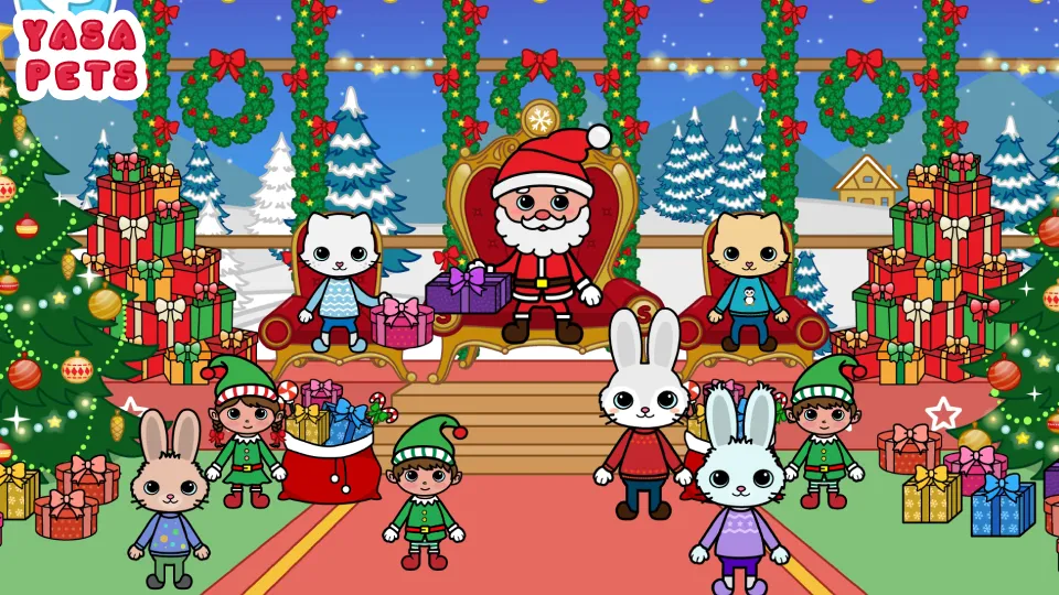 Yasa Pets Christmas [MOD: все подарки открыты без рекламы] Screenshot 1