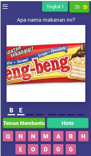 Tebak Makanan Ringan Indonesia [MOD: подсказки доступны без ограничений] Screenshot 1