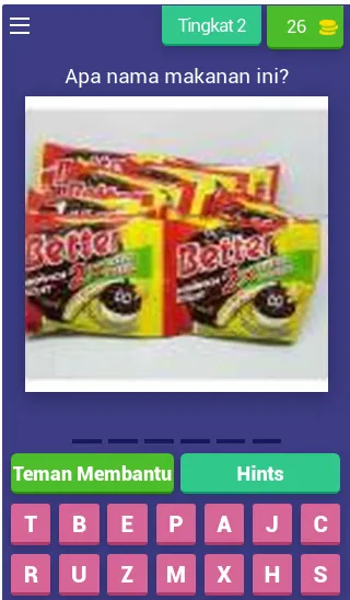Tebak Makanan Ringan Indonesia [MOD: подсказки доступны без ограничений] Screenshot 3