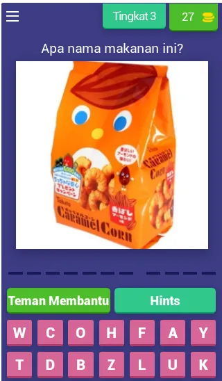 Tebak Makanan Ringan Indonesia [MOD: подсказки доступны без ограничений] Screenshot 4