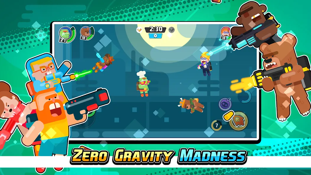 Gravity Brawl: Hero Shooter [MOD: бесконечные патроны и энергия] Screenshot 1