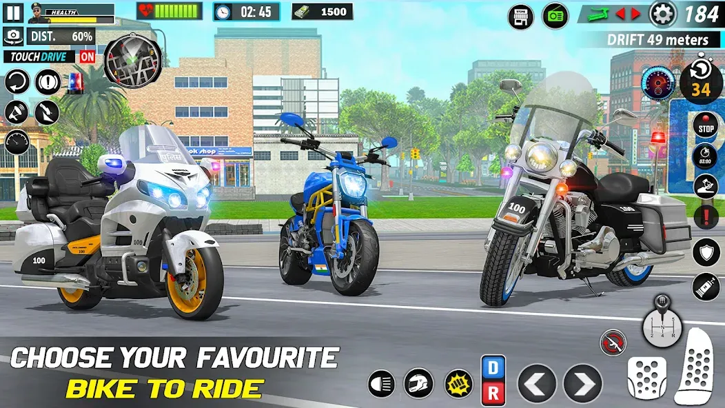 Police Moto Bike Chase Crime [MOD: неограниченные деньги и топливо] Screenshot 2