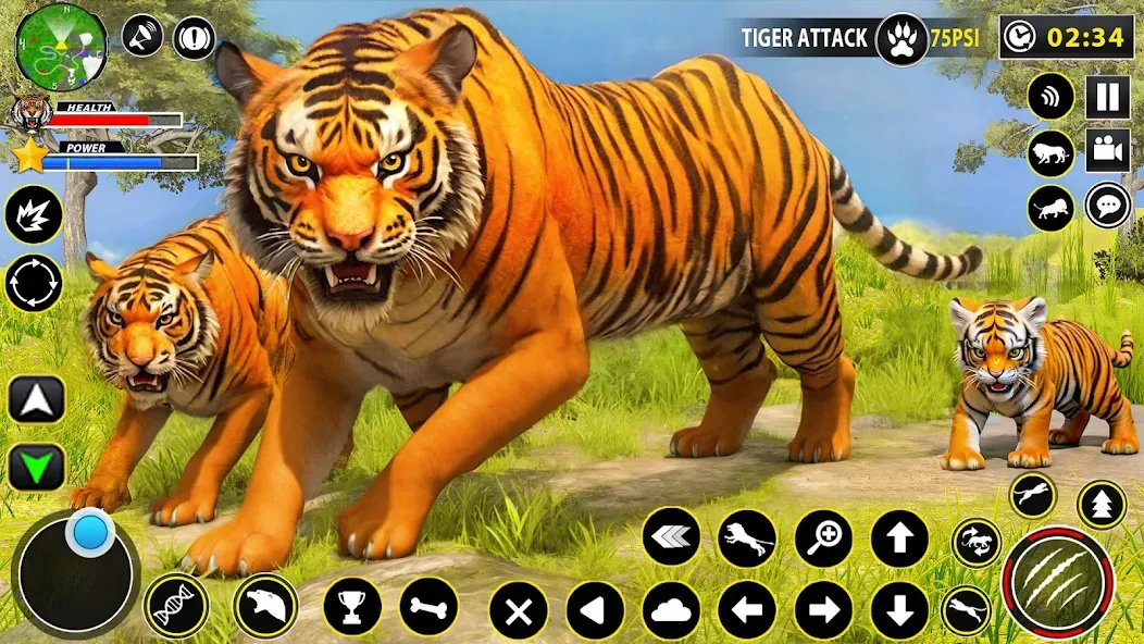 Tiger Simulator Lion games 3D [MOD: безлимитные деньги и энергия] Screenshot 1