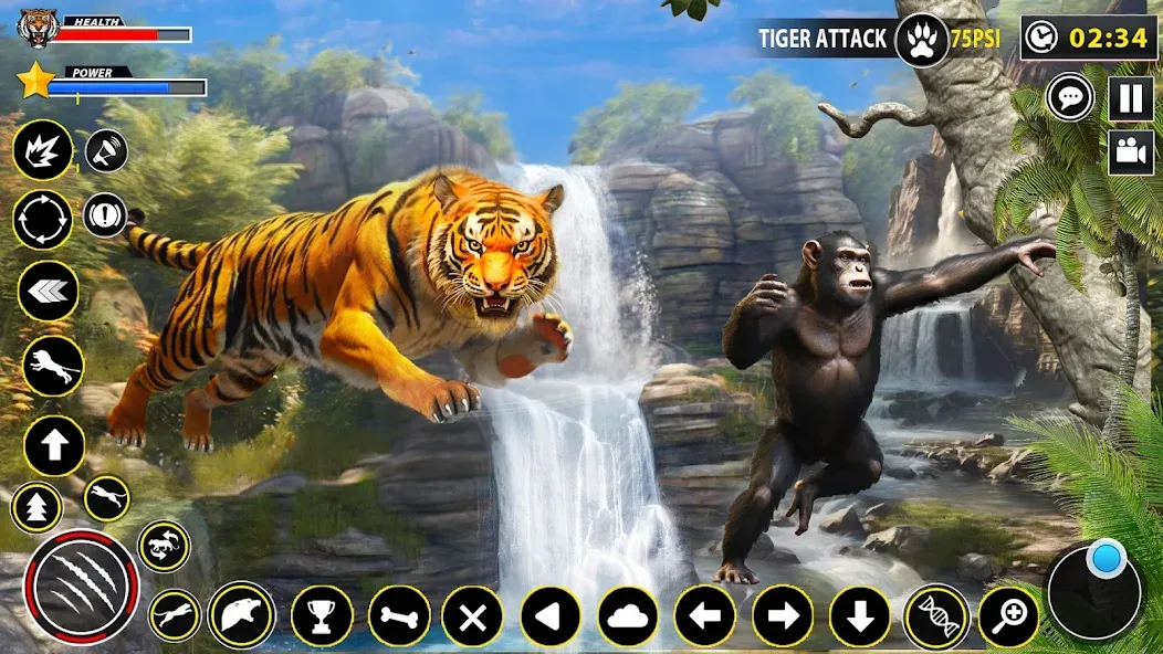 Tiger Simulator Lion games 3D [MOD: безлимитные деньги и энергия] Screenshot 2