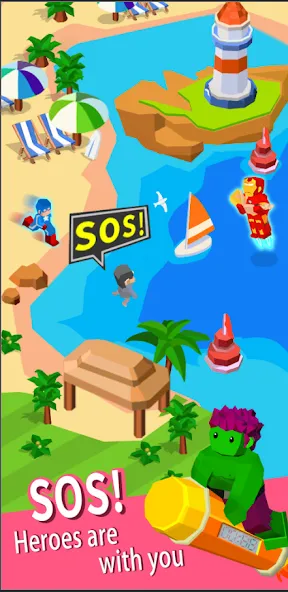 Idle Rescue Tycoon [MOD: бесконечные деньги и ускорение спасения] Screenshot 3