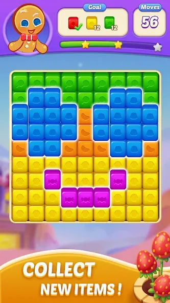 Candy Blast Fever:Cubes Crush [MOD: безлимитные жизни и усилители] Screenshot 1