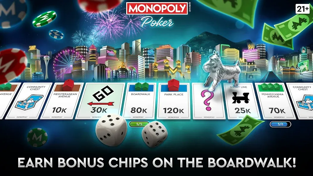 MONOPOLY Poker - Texas Holdem [MOD: безлимитные фишки и открытые столы] Screenshot 1