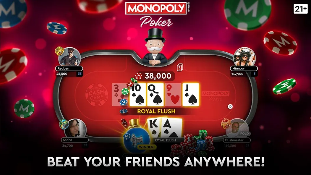 MONOPOLY Poker - Texas Holdem [MOD: безлимитные фишки и открытые столы] Screenshot 3