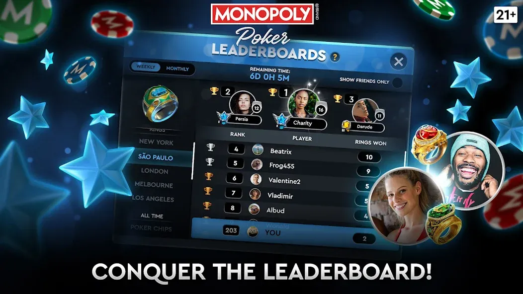 MONOPOLY Poker - Texas Holdem [MOD: безлимитные фишки и открытые столы] Screenshot 5