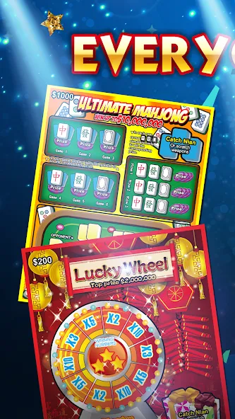 Lottery Scratch Off - Mahjong [MOD: безлимитные монеты и бонусы] Screenshot 1