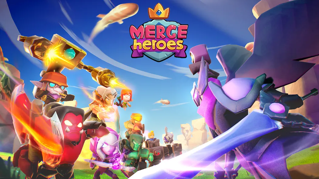 Merge Heroes: Tower Defense [MOD: безлимитные монеты и алмазы] Screenshot 1