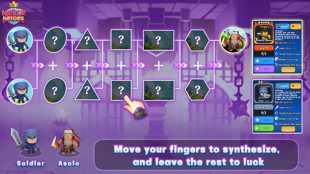 Merge Heroes: Tower Defense [MOD: безлимитные монеты и алмазы] Screenshot 2