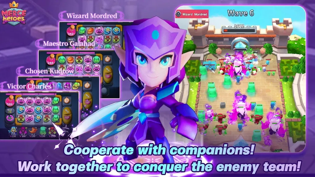Merge Heroes: Tower Defense [MOD: безлимитные монеты и алмазы] Screenshot 3
